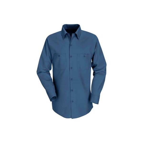Red Kap Men's Industrial Work Shirt Long Sleeve Dark Blue Regular-L SP14